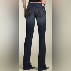 Vintage TRUE RELIGION Womens Straight Flare Leg Jeans Gina Y2K Italy Size 27